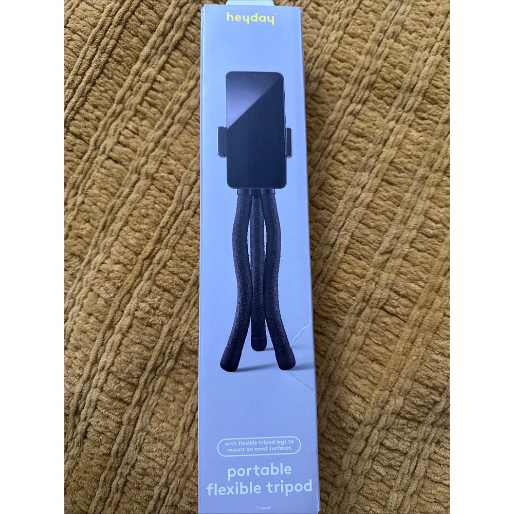 Heyday Portable Flexible Tripod Unisex OS Black Excellent Smartphone GoPro Mount